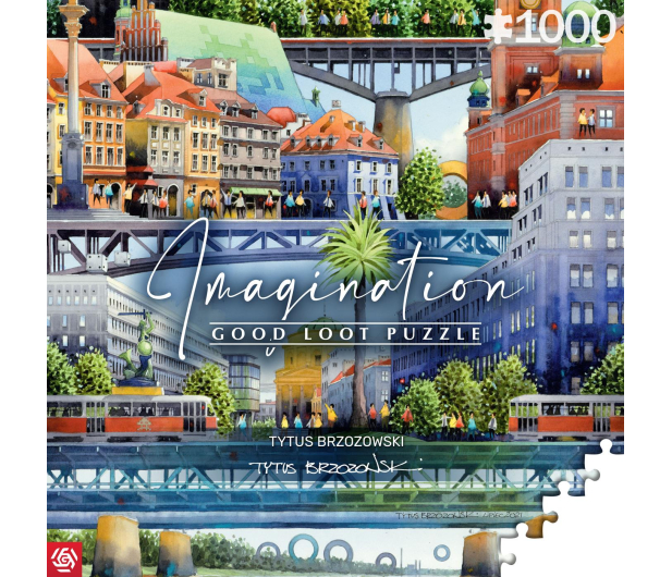 GOOD LOOT Imagination: Tytus Brzozowski Warsaw Bridges / Warszawskie mosty Puzzles 1000 - 1056328 - zdjęcie 3